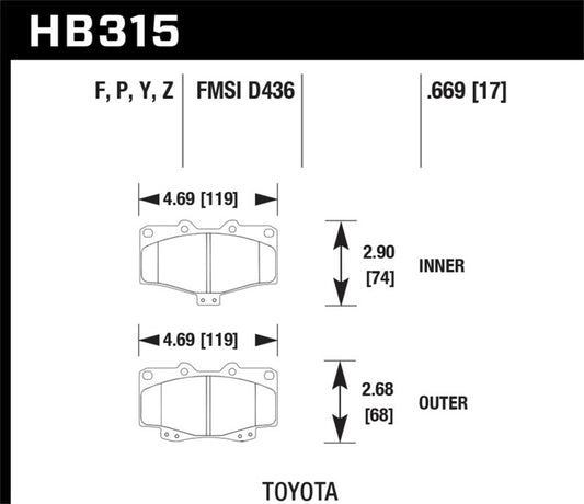 Hawk Super Duty Street Brake Pads