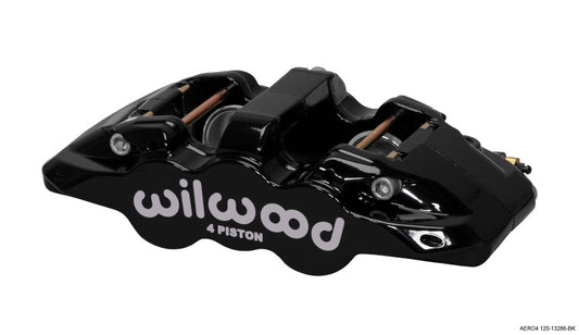 Wilwood Caliper-Aero4-L/H - Black 1.88/1.62in Pistons 1.25in Disc