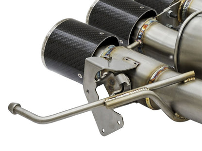 aFe MACHForce XP 3in -2 1/2in Axle Back SS Exhaust w/Carbon Fiber Tips 14-17 Chevy Corvette V8 6.2L