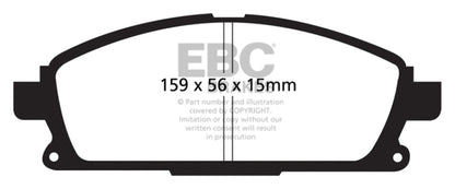 EBC 04-09 Nissan Quest 3.5 Greenstuff Front Brake Pads