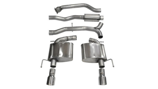 Corsa 2013-2019 Cadillac ATS Sedan 2.0L A/T Polished Sport Dual Rear Cat-Back Exhaust