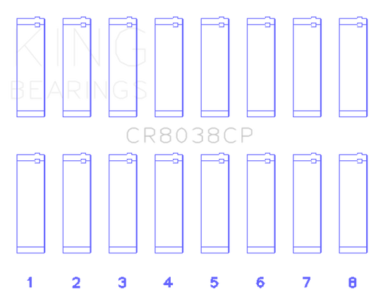 King Engine Bearings 03-09 Ford Powerstroke V8 6.0L Diesel (Size +.026mm) Connecting Rod Bearing Set