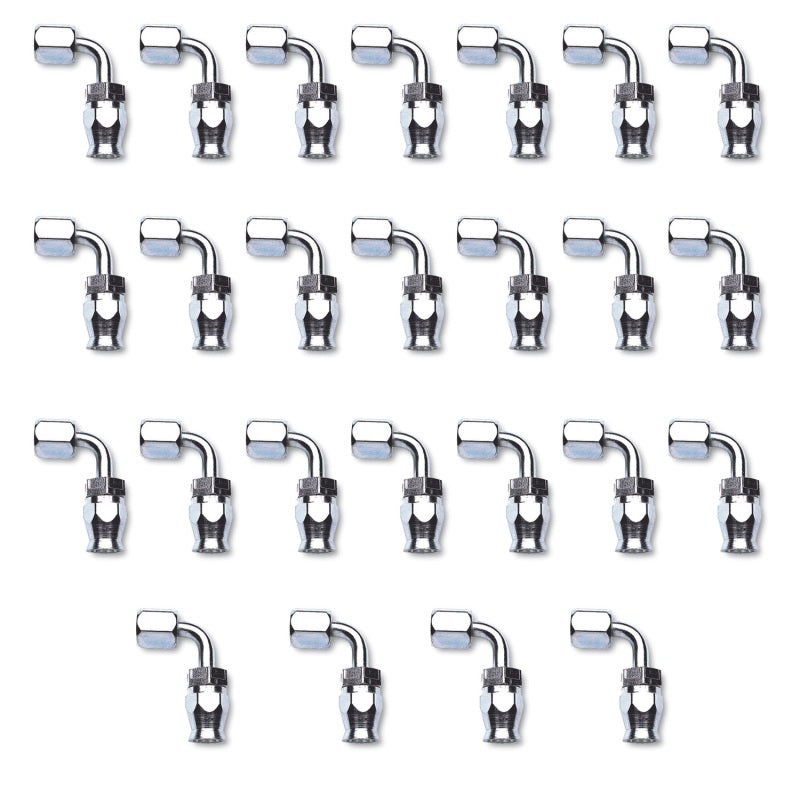 Russell Performance -10 AN Endura PowerFlex Power Steering 90 Degree Hose Ends(25 pcs.)