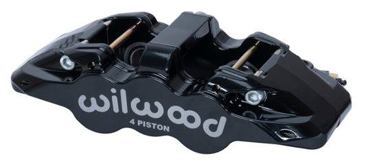 Wilwood Caliper - Aero4-DS Forged Four-Piston Caliper Black 1.12in Piston 1.10in Rotor - Black
