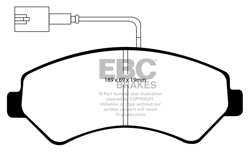 EBC 2014-2016 Ram Trucks Promaster 3.0L TD Greenstuff Front Brake Pads