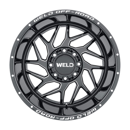 Weld Off-Road W117 20X10 Fulcrum 8X170 ET-18 BS4.75 Gloss Black MIL 125.1