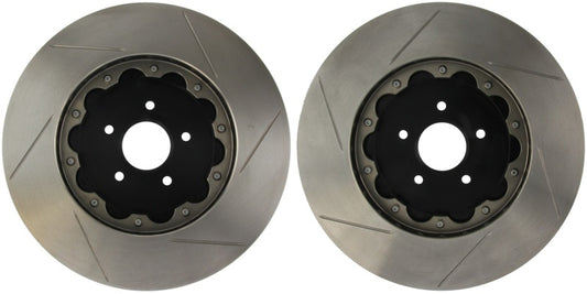 StopTech 14-17 Dodge Viper (Excl TA Model) AeroRotor 2pc Slotted and Zinc Plated Rear Rotor (Pair)