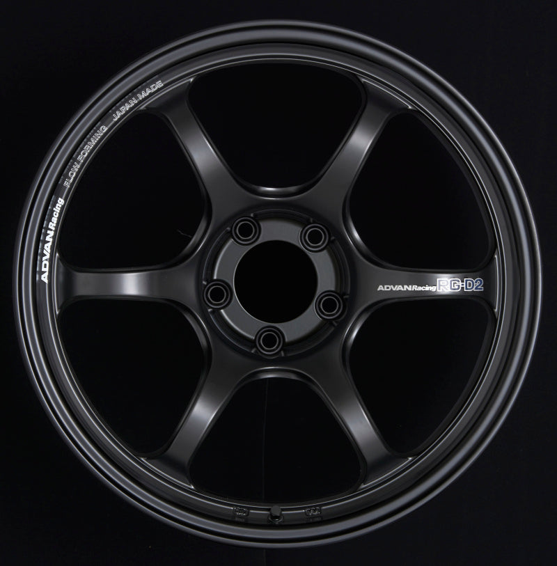 Advan RG-D2 18x8.0 +45 5x120 Semi Gloss Black Wheel
