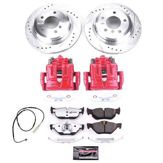 Power Stop 13-15 BMW X1 Rear Z26 Street Warrior Brake Kit w/Calipers