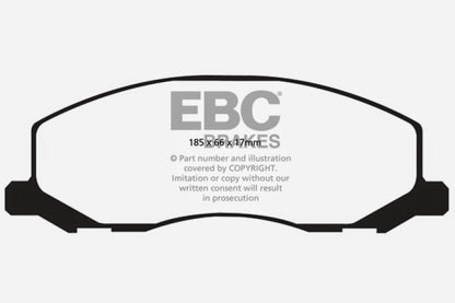 EBC 10-11 Saab 9-5 2.0 Turbo (13.3 inch front rotor) Greenstuff Front Brake Pads