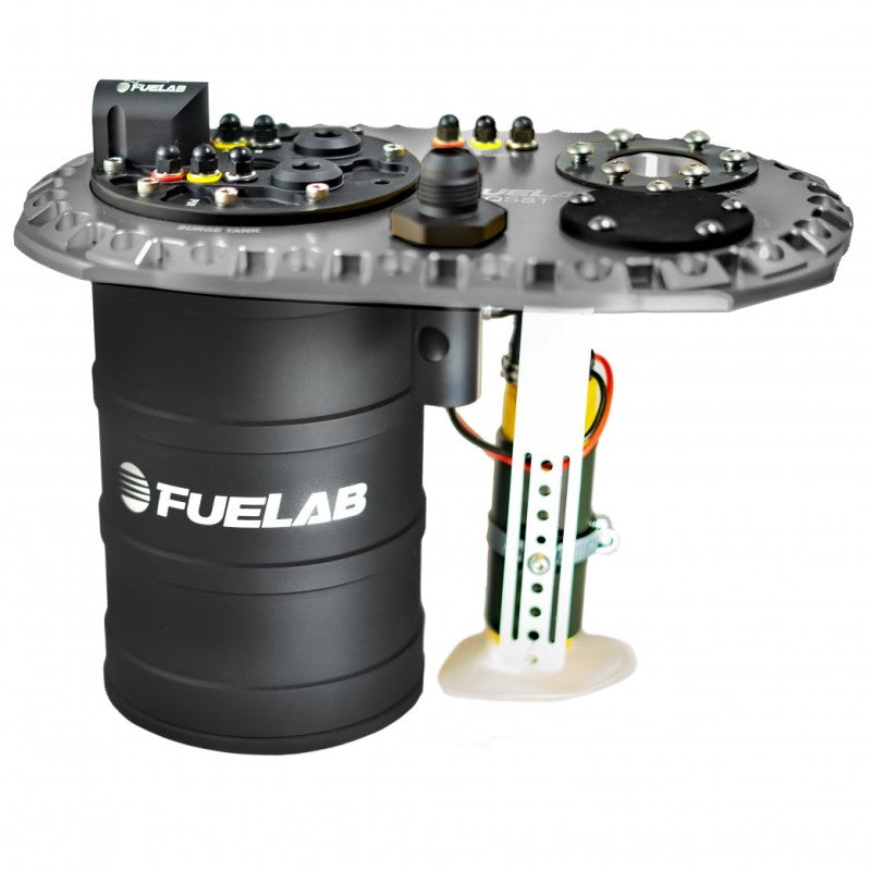 Fuelab Quick Service Surge Tank w/Bosch Lift Pump & Twin Screw 600LPH Brushless Pump - Titanium