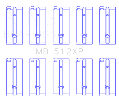 King Engine Bearings Ford BDA - European (Size STD) Performance Main Bearing Set