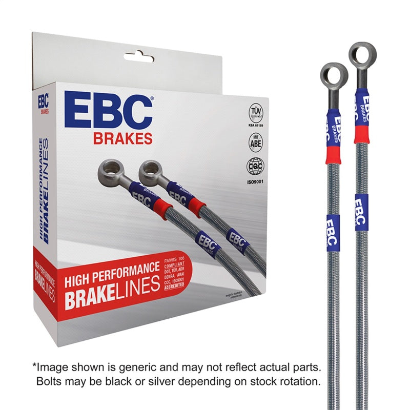 EBC 04-08 Porsche Boxster 2.7L (w/Cast Iron Rotor) Stainless Steel Brake Line Kit