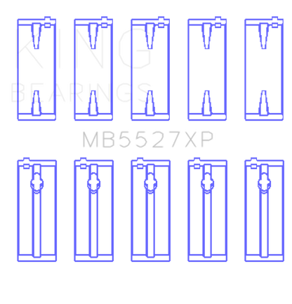 King Engine Bearings Toyota 4AGE/4AGZE 16V 1.6L (Size 0.25 Oversized) Performance Main Bearing Set