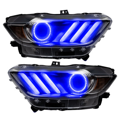 Oracle 15-17 Ford Mustang V6/GT/Shelby DRL  w/ Halo Kit - ColorSHIFT w/ BC1 Controller