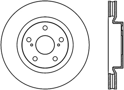 Stoptech 07 Lexus ES350 / 09 Pontiac Vibe / 09 Toyota Matrix Front CRYO-STOP Brake Rotor