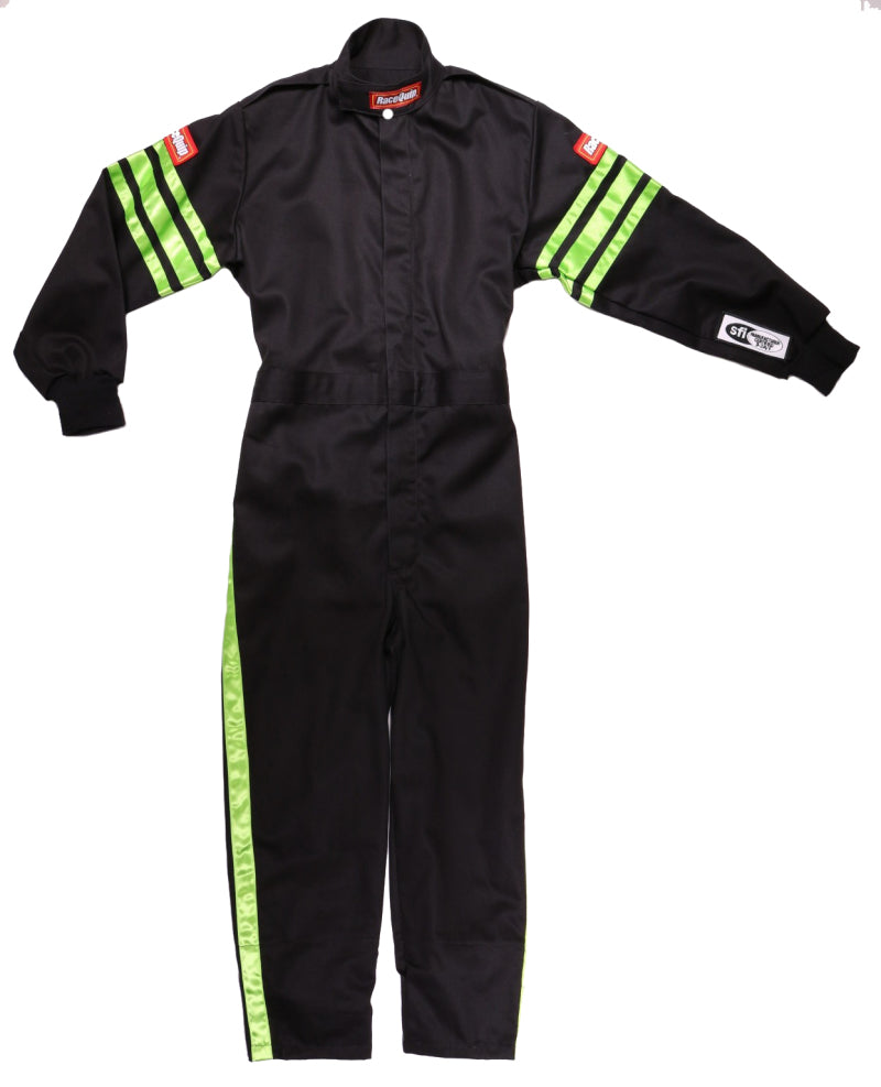 RaceQuip Green Trim SFI-1 JR. Suit - KXXL