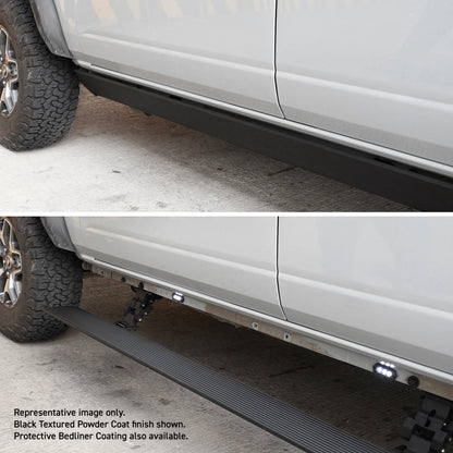 RealTruck 19-24 Ford Ranger Crew Cab 4dr VoltStep Electric Running Board Kit - Bedliner Coating