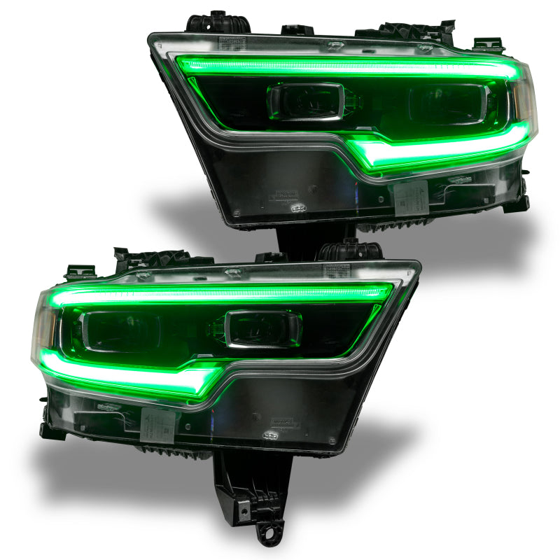 Oracle 19-21 RAM 1500 Projector LED Headlight DRL Kit - ColorSHIFT RGBW+A w/o Controller
