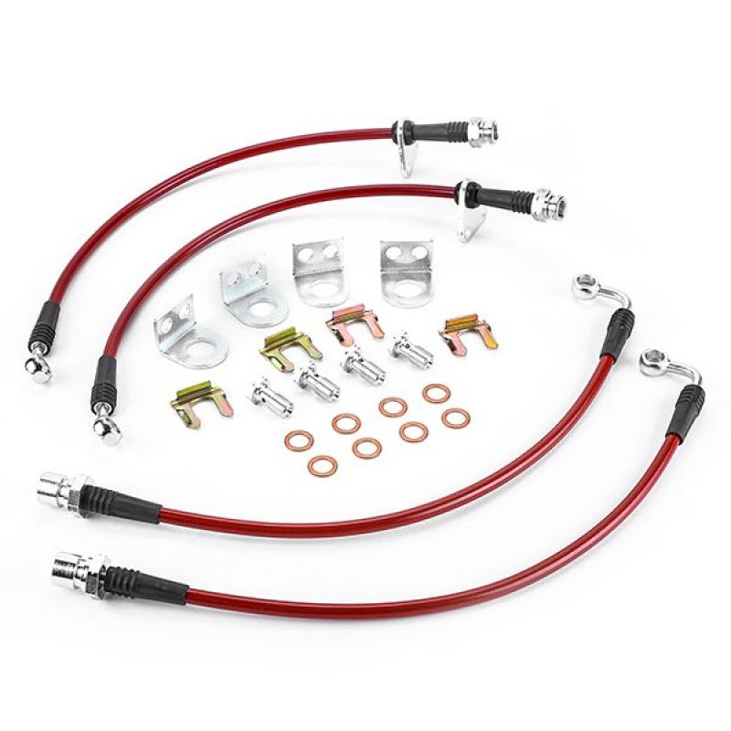 Power Stop 07-09 Chrysler Aspen Front & Rear SS Braided Brake Hose Kit