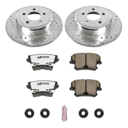 Power Stop 05-19 Chrysler 300 Rear Z26 Street Warrior Brake Kit