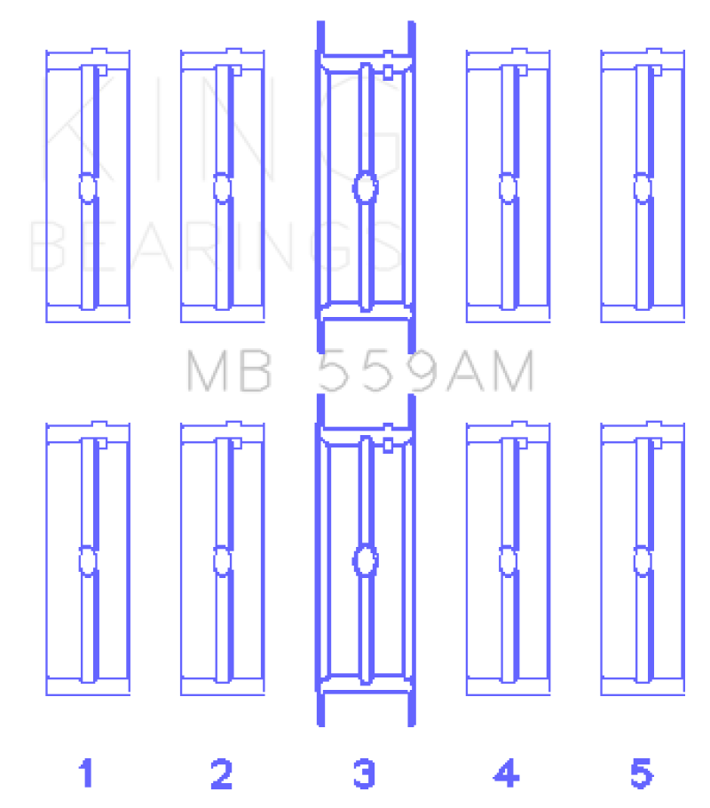 King Engine Bearings Ford 330/352/360/390/410/428 Engine Main Bearing Set