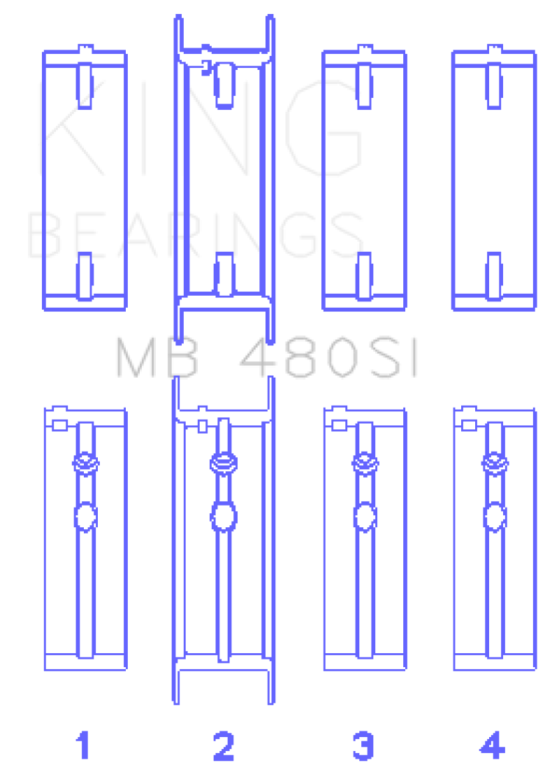 King Engine Bearings Buick V6 Main Bearing Set