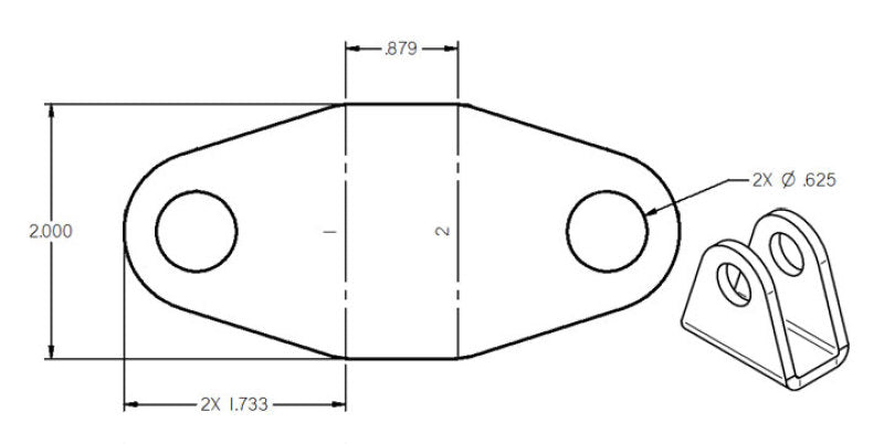 Ridetech Rod End Bracket .87 Wide