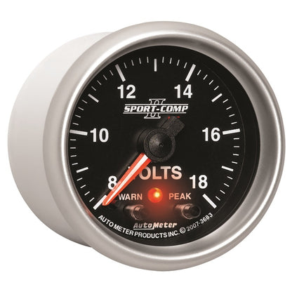 Autometer Sport-Comp II 2-1/16in Digital Voltmeter Gauge - 18V