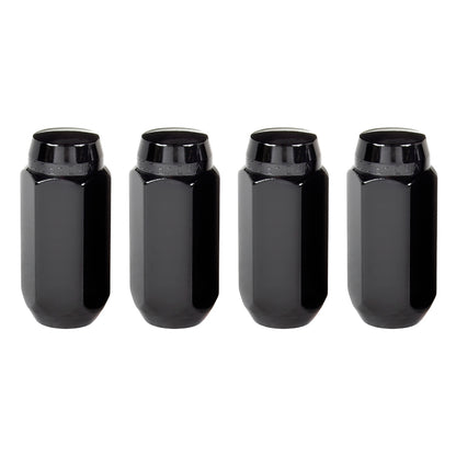 McGard Hex Lug Nut (Cone Seat) M14X1.5 / 13/16 Hex / 1.945in. Length (4-Pack) - Black