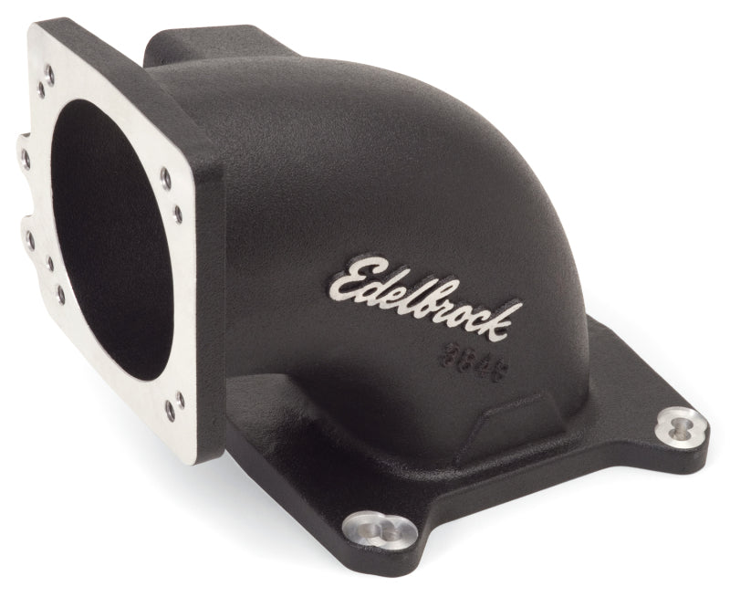 Edelbrock High Flow Intake Elbow 95mm Throttle Body to Square-Bore Flange Black Finish