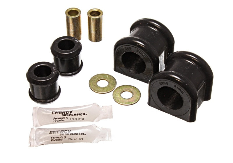 Energy Suspension 07-11 Jeep Wrangler JK Black Front 31mm Sway Bar and Endlink Bushing Set