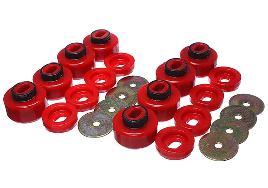 Energy Suspension 07-10 Chevy K2500/3500HD Body Mount Set - Red