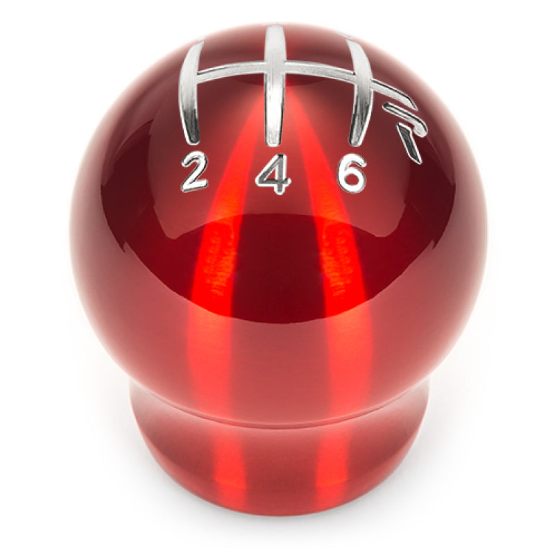 Raceseng Contour Shift Knob (Gate 3 Engraving) M10x1.5mm Adapter - Red Translucent