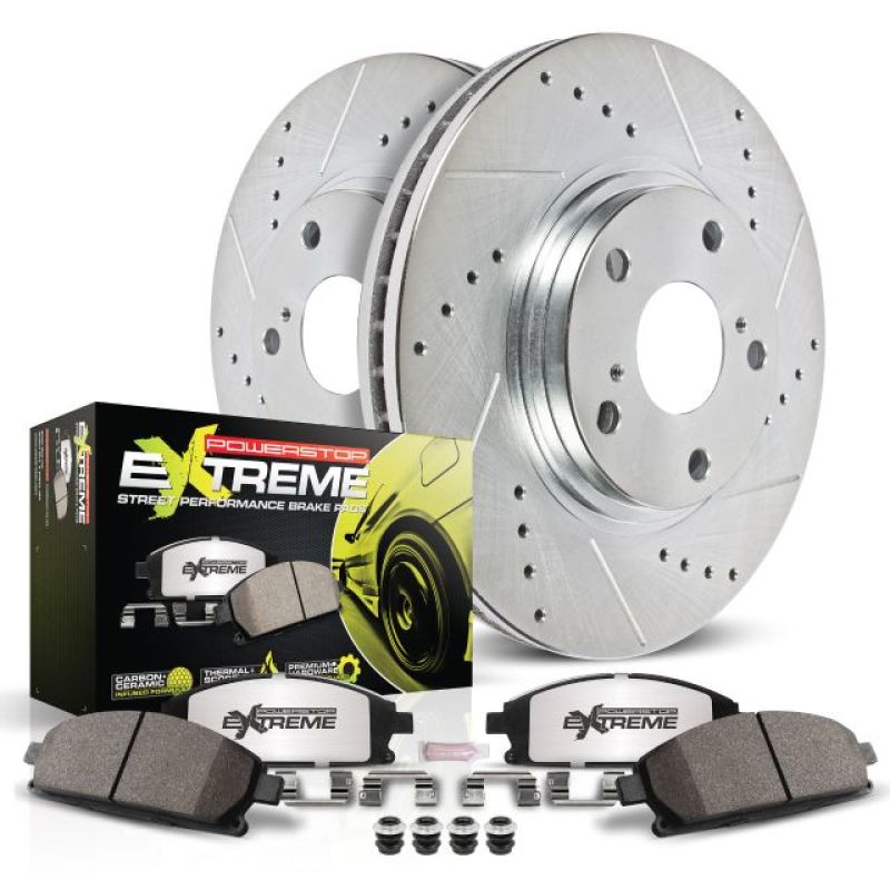 Power Stop 16-18 Ford Focus Front Z26 Street Warrior Brake Kit