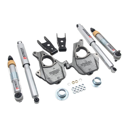 Belltech LOWERING KIT 16.5-18 Chevy Silverado/Sierra All Cab 2in F / 2or3in R w/ Street Perf Shocks