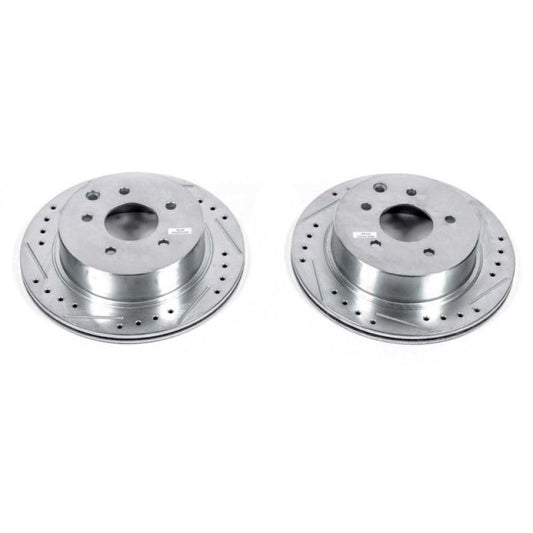 Power Stop 93-97 Infiniti J30 Rear Evolution Drilled & Slotted Rotors - Pair