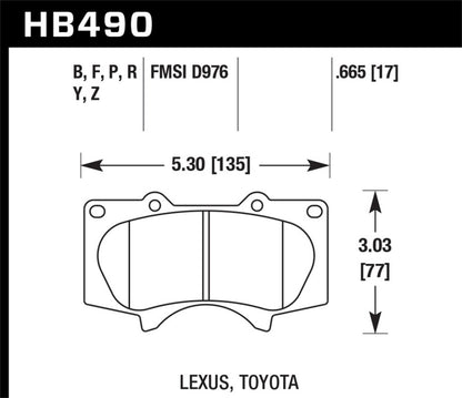 Hawk 03-16 Toyota 4Runner HP Plus Front Brake Pads