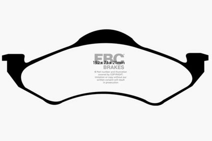 EBC 00-02 Dodge Dakota 2WD 2.5 Greenstuff Front Brake Pads