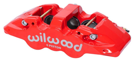 Wilwood Caliper-Forged Dynalite w/Dust Seal-Red 4.04in Pistons 1.25 Disc