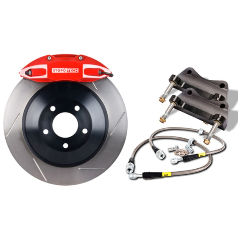 StopTech 09 Dodge Challenger R/T 350 Rear 1PC Touring BBK w/Red ST-40 Caliper