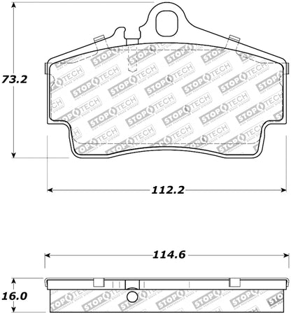 StopTech Street Touring 97-04 Porsche Boxster / 00-08 Boxster S Rear Brake Pads