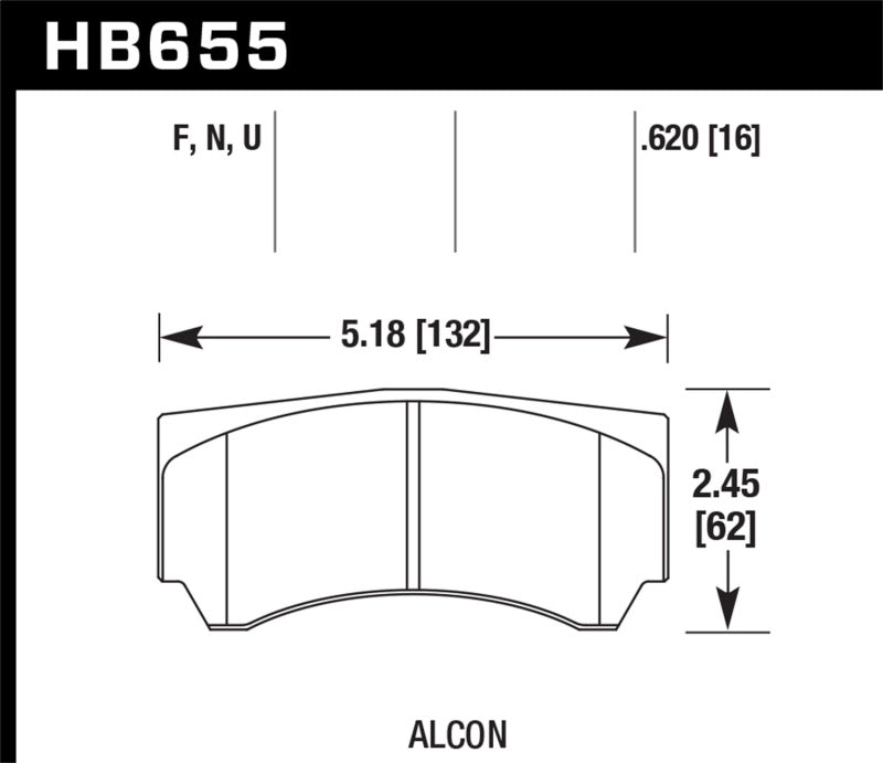 Hawk Alcon RC4498X600 Race DTC-70 Brake Pads