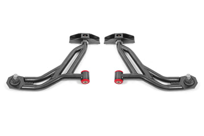 BMR 10-14 Ford Mustang / Shelby GT500 Non-Adj. Lower A-Arms (Poly/Delrin) - Black Hammertone