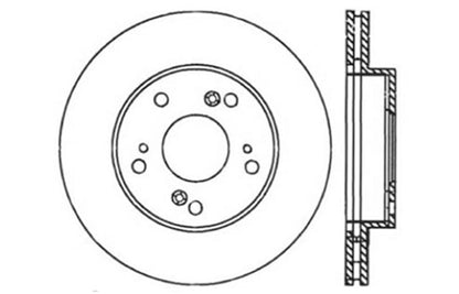 StopTech 02-06 Acura RSX Slotted & Drilled Left Front Rotor