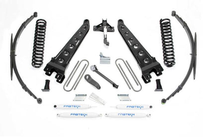 Fabtech 08-16 Ford F250/350 4WD 8in Rad Arm Sys w/Coils & Rr Lf Sprngs & Perf Shks