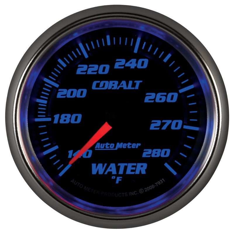 Autometer Cobalt 66.7mm 140-280 degree F. Water Temperature Gauge