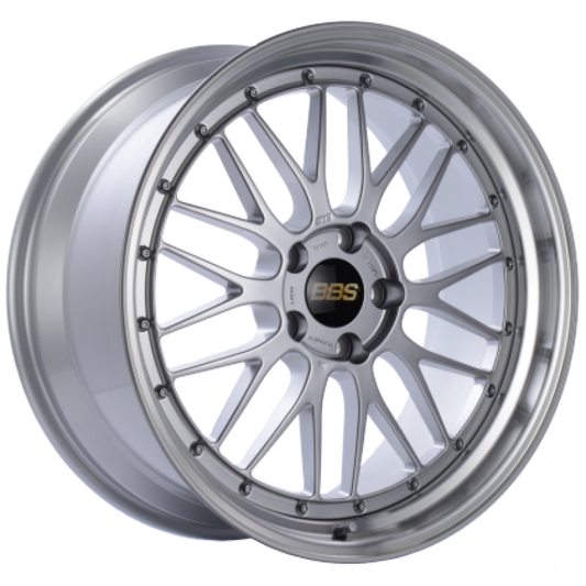 BBS LM 19x8 5x120 ET40 Diamond Silver Center Diamond Cut Lip Wheel - 82mm PFS Required