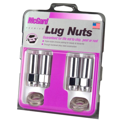 McGard Hex Lug Nut (X-Long Shank - 1.365in.) 7/16-20 / 13/16 Hex / 2.27in. Length (4-Pack) - Chrome