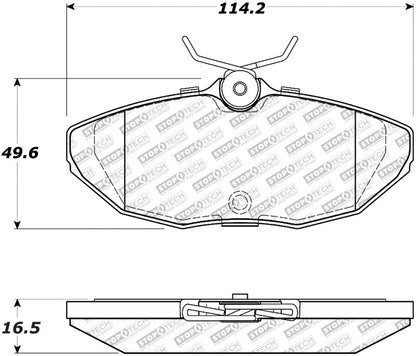 StopTech Street Select Brake Pads Rear - 00-06 Lincoln LS